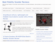 Tablet Screenshot of bestmobilityscooterreviews.com